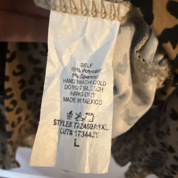 White Birch Womens Large‎ Lightweight Pullover Hoodie Cheetah Print Cozy Soft - Picture 8 of 9